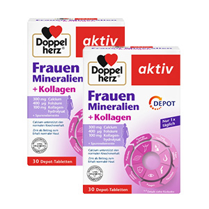 DOPPELHERZ Frauen Mineralien+Kollagen Depot Tabl. Doppelpackung 