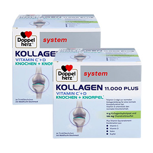 DOPPELHERZ Kollagen 11.000 Plus system Ampullen Doppelpackung 