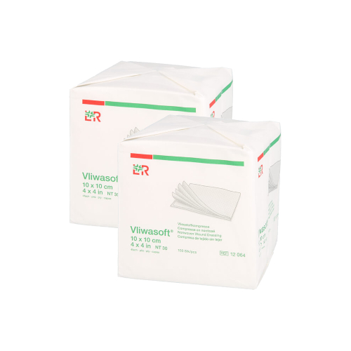 VLIWASOFT Vlieskompressen unsteril 10x10 cm 4l. Set 
