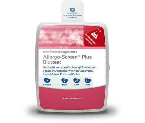ALLERGO SCREEN Bluttest Nahrungsmittel plus